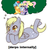 Size: 250x263 | Tagged: safe, artist:sersys, applejack, derpy hooves, fluttershy, rainbow dash, twilight sparkle, earth pony, pegasus, pony, unicorn, g4, :3, blushing, derps internally, descriptive noise, female, horn, lying down, mare, meme, prone, thought bubble, x internally