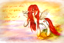 Size: 1301x874 | Tagged: safe, artist:ichy-l-slanimirc, oc, oc only, pegasus, pony, female, mare, solo