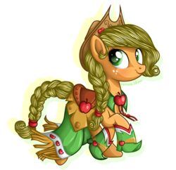 Size: 3100x3000 | Tagged: safe, artist:vird-gi, applejack, g4, clothes, dress, female, gala dress, high res, scrunchy face, solo