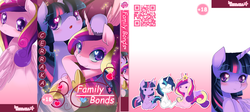 Size: 1669x750 | Tagged: safe, artist:loyaldis, princess cadance, shining armor, twilight sparkle, g4, cover, explicit source, heart eyes, preview, rule 63, twilight sparkle (alicorn), wingding eyes