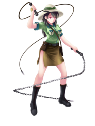 Size: 922x1229 | Tagged: safe, artist:yatonokami, daring do, human, g4, boots, chain whip, clothes, commission, dual wield, female, hat, humanized, miniskirt, pith helmet, shoes, side slit, simple background, skirt, solo, transparent background, whip