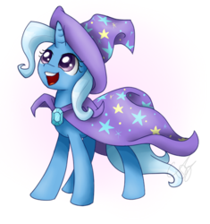 Size: 516x550 | Tagged: safe, artist:kp-shadowsquirrel, artist:maggymss, trixie, pony, unicorn, g4, female, happy, mare, smiling, solo