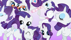 Size: 1920x1080 | Tagged: safe, rarity, g4, commonity, cute, filly, multeity, raribetes, self ponidox, wallpaper