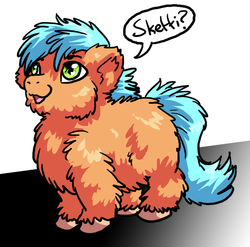 Size: 600x592 | Tagged: safe, artist:fluffenstuff, fluffy pony, fluffy pony original art, solo