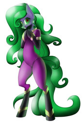 Size: 736x1086 | Tagged: safe, artist:moonhoek, mane-iac, pony, g4, bipedal, female, solo