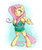 Size: 822x971 | Tagged: safe, artist:kikaru-studios, fluttershy, pony, g4, bipedal, clothes, female, solo, sweater, sweatershy