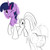 Size: 468x468 | Tagged: safe, artist:edrian, twilight sparkle, alicorn, pony, g4, female, mare, pacifier, sketch, twilight sparkle (alicorn)