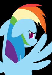 Size: 749x1067 | Tagged: safe, artist:zacatron94, rainbow dash, g4, black background, crying, female, floppy ears, simple background, solo