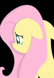 Size: 1047x1494 | Tagged: safe, artist:zacatron94, fluttershy, g4, black background, crying, female, floppy ears, sad, simple background, solo