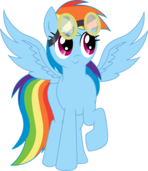 Size: 1024x1183 | Tagged: safe, artist:theshadowstone, rainbow dash, pegasus, pony, g4, female, goggles, mare, simple background, solo, transparent background