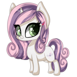 Size: 3856x3856 | Tagged: dead source, safe, artist:pastelflakes, sweetie belle, pony, unicorn, g4, alternate cutie mark, female, heart eyes, high res, looking at you, simple background, smiling, solo, transparent background, wingding eyes