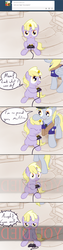 Size: 800x3160 | Tagged: safe, artist:a6p, derpy hooves, dinky hooves, pegasus, pony, ask dinky doo, g4, comic, dark souls 2, female, magic, mare, scrunchy face, video game