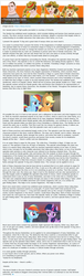 Size: 734x2413 | Tagged: source needed, useless source url, safe, applejack, rainbow dash, twilight sparkle, alicorn, earth pony, pegasus, pony, g4, article, background pony strikes again, cowboy hat, editorial, female, feminism, hat, male, parody, princess, rule 63, seems legit, sexism, spanish, spiderman thread, text, the round stable, tl;dr, transformation, transgender transformation, wall of text, website