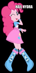 Size: 484x960 | Tagged: safe, pinkie pie, equestria girls, g4, captain america, female, hail hydra, meme, solo