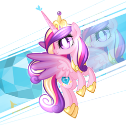 Size: 3000x3000 | Tagged: dead source, safe, artist:suzuii, princess cadance, g4, female, high res, solo