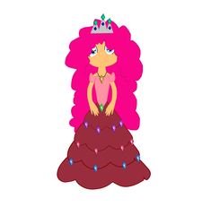 Size: 2457x2736 | Tagged: safe, artist:crystalstoneglow, pinkie pie, human, g4, clothes, crown, dress, female, gem, high res, humanized, solo