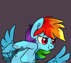 Size: 992x881 | Tagged: safe, artist:xenon, rainbow dash, g4, female, fluffy, scrunchy face, simple background, solo