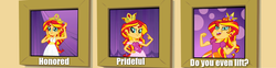 Size: 1645x405 | Tagged: safe, sunset shimmer, equestria girls, g4, do you even lift, exploitable meme, forearm tumor, meme, muscles, prom queen meme