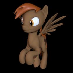 Size: 300x300 | Tagged: artist needed, safe, oc, oc only, oc:calamity, pegasus, pony, fallout equestria, 3d, animated, black and white, fanfic, fanfic art, gif, grayscale, male, monochrome, simple background, solo, stallion, wings
