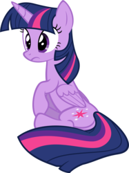 Size: 2134x2860 | Tagged: safe, artist:zacatron94, twilight sparkle, alicorn, pony, g4, female, frown, high res, mare, raised hoof, simple background, sitting, solo, transparent background, twilight sparkle (alicorn), vector