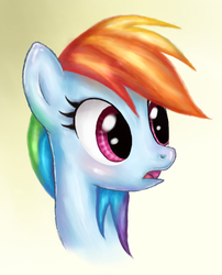 Size: 1549x1921 | Tagged: safe, artist:yukitayako, rainbow dash, g4, female, portrait, solo