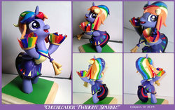 Size: 800x501 | Tagged: safe, artist:christadoodles, twilight sparkle, alicorn, pony, g4, cheerleader, cheerleader sparkle, female, irl, mare, photo, sculpture, solo, twilight sparkle (alicorn)