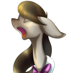 Size: 923x866 | Tagged: safe, artist:elskafox, octavia melody, g4, bowtie, crying, eyes closed, female, floppy ears, open mouth, solo