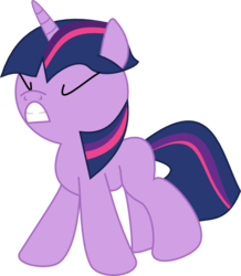 Size: 506x579 | Tagged: safe, artist:pinkiepie03, twilight sparkle, g4, eyes closed, female, filly, gritted teeth, solo