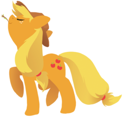 Size: 826x787 | Tagged: safe, artist:precosiouschild, applejack, g4, eyes closed, female, proud, simple background, solo, transparent background