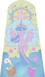 Size: 6000x10327 | Tagged: safe, artist:lunabubble-ede96, twilight sparkle, alicorn, pony, g4, absurd resolution, female, mare, simple background, solo, stained glass, transparent background, twilight sparkle (alicorn), vector