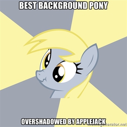 Size: 500x500 | Tagged: safe, derpy hooves, g4, advice meme, background pony, best pony, exploitable meme, female, meme, memegenerator, scrunchy face, solo, text