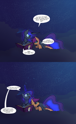 Size: 5100x8308 | Tagged: safe, artist:darkflame75, princess luna, scootaloo, bat pony, pony, g4, absurd resolution, bat ponified, scootabat, student of the night, tumblr