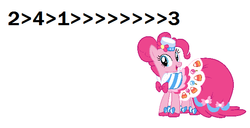 Size: 588x300 | Tagged: safe, pinkie pie, g4, duckery in the description, female, op is trying to start shit, opinion, solo, text