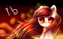 Size: 4000x2500 | Tagged: safe, artist:aquagalaxy, pony, horror game, ib, ib (character), ponified, solo