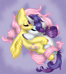 Size: 1028x1152 | Tagged: safe, artist:zeldacourage, fluttershy, rarity, g4, female, lesbian, ship:flarity, shipping