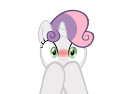 Size: 1600x1200 | Tagged: safe, artist:kuren247, sweetie belle, pony, unicorn, g4, blushing, female, filly, foal, horn, simple background, solo, transparent background