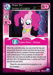 Size: 409x571 | Tagged: safe, enterplay, pinkie pie, canterlot nights, g4, my little pony collectible card game, ccg, female, solo