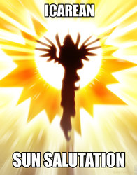 Size: 751x960 | Tagged: safe, princess celestia, g4, female, icarean sun salutation, image macro, meme, solo