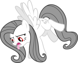 Size: 483x388 | Tagged: dead source, safe, artist:albinofluttershy, fluttershy, oc, oc:albino fluttershy, pegasus, pony, g4, disgusted, female, mare, simple background, solo, tongue out, transparent background