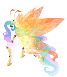 Size: 4766x5500 | Tagged: safe, artist:fuyusfox, princess celestia, breezie, g4, absurd resolution, breeziefied, female, simple background, solo, species swap, transparent background