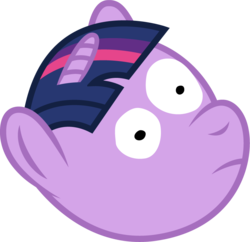 Size: 814x789 | Tagged: safe, artist:dipi11, twilight sparkle, g4, 8(, female, floating head, simple background, solo, transparent background, vector, wat