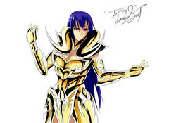 Size: 1024x717 | Tagged: safe, artist:arkanyareth, twilight sparkle, human, g4, aries, armor, female, gold cloth, gold saint, humanized, saint seiya, solo