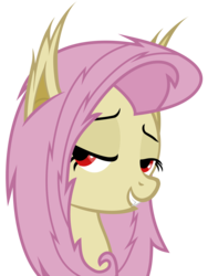 Size: 4500x6000 | Tagged: safe, artist:magister39, fluttershy, bat pony, pony, vampire, bats!, g4, absurd resolution, bat ponified, bedroom eyes, female, flutterbat, race swap, show accurate, simple background, solo, transparent background, vector