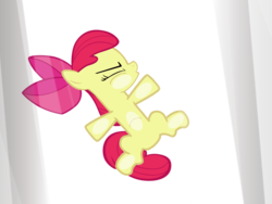 Size: 1600x1200 | Tagged: safe, artist:kuren247, apple bloom, earth pony, pony, g4, against glass, female, filly, foal, simple background, solo, transparent background