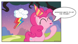 Size: 1366x768 | Tagged: safe, artist:mysticolt, pinkie pie, g4, female, hat, party hat, solo