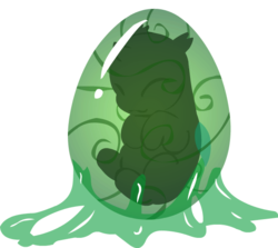 Size: 627x560 | Tagged: safe, artist:the-clockwork-crow, changeling, nymph, changeling egg, changeling slime, cocoon, cute, egg, eyes closed, fetus, simple background, slime, smiling, solo, transparent background, vector