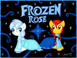 Size: 1408x1075 | Tagged: safe, artist:rammzblood, oc, oc only, pony, unicorn, anna, cosplay, elsa, frozen (movie)