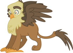 Size: 1428x1028 | Tagged: safe, artist:itoruna-the-platypus, owlowiscious, griffon, hybrid, owl, owl griffon, g4, glasses, griffonized, griffonized pony pets, male, pet peeves, ponified pony pets, simple background, solo, species swap, transparent background, vector