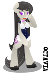 Size: 1482x2160 | Tagged: safe, artist:jade meteor, octavia melody, earth pony, anthro, semi-anthro, g4, arm hooves, breasts, busty octavia melody, female, solo, waistcoat