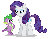 Size: 444x352 | Tagged: safe, artist:mrponiator, rarity, spike, dragon, pony, unicorn, g4, age difference, animated, baby, baby dragon, bedroom eyes, blinking, cheek kiss, cute, cutie mark, daaaaaaaaaaaw, duo, eye contact, female, floating, heart, heart eyes, kissing, male, mare, pixel art, raised hoof, raribetes, ship:sparity, shipping, simple background, smiling, spikabetes, spikelove, straight, tailcopter, transparent background, wide eyes, wingding eyes